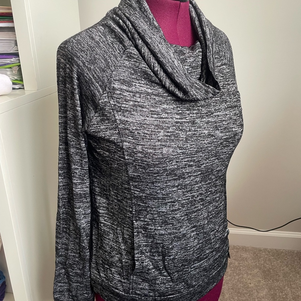 Women's Gray Cowl Neck Sweater